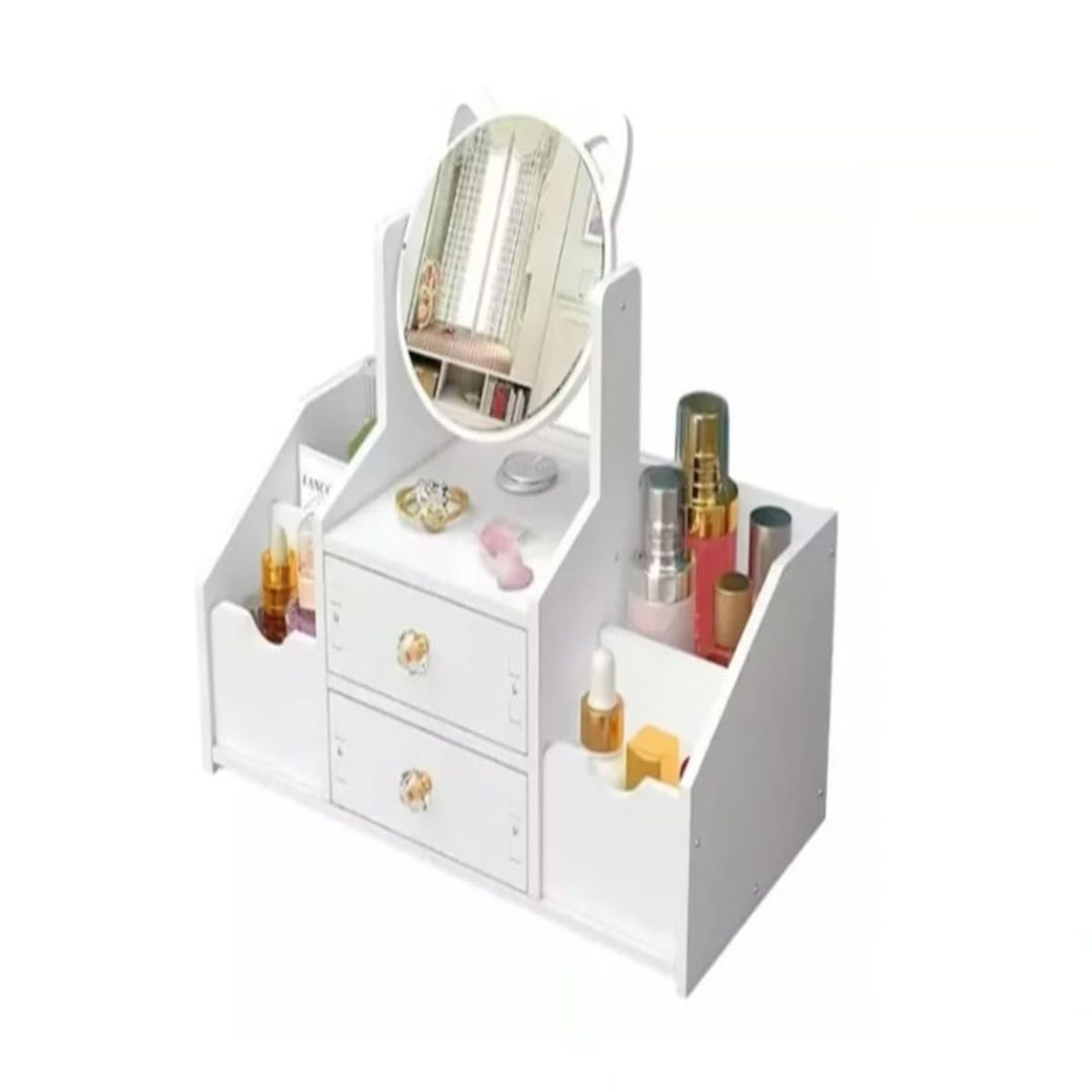 GENERICO - Organizadora de maquillaje con Espejo NIÑA