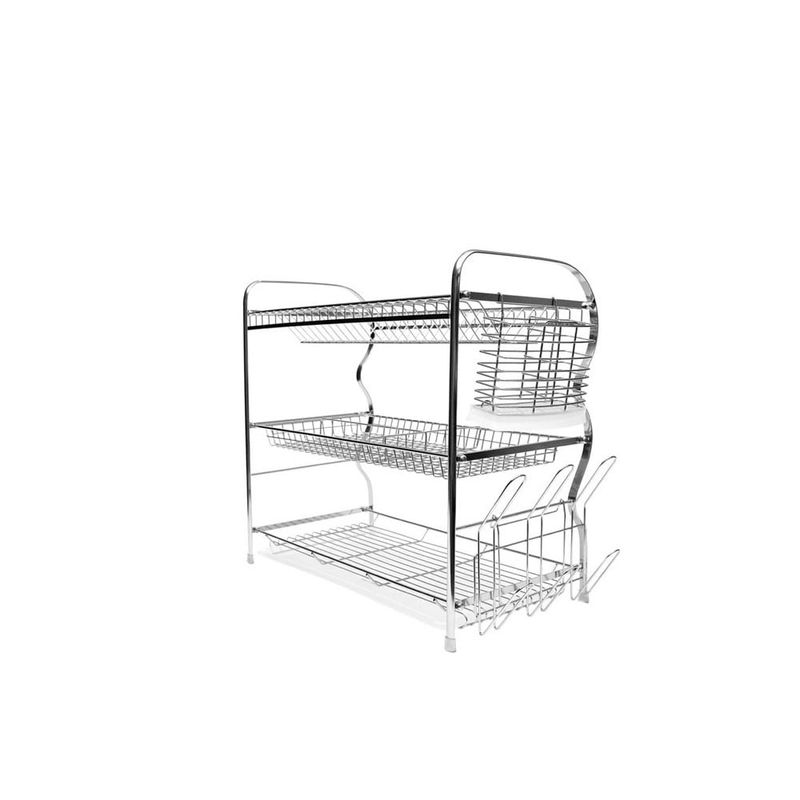 GENERICO - Secaplatos 3 niveles Cromo XL Simple Cook