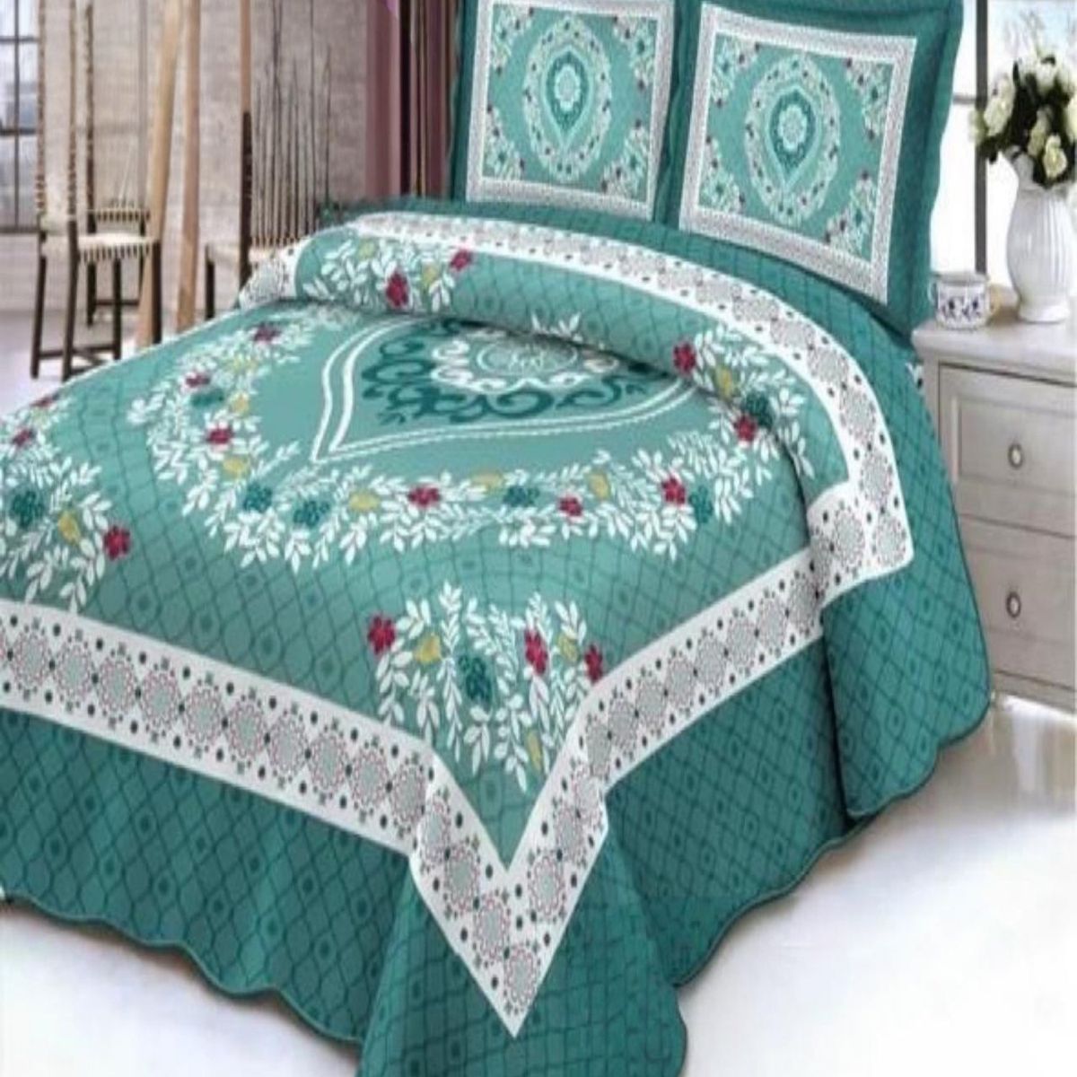 GENERICO - Cubrecama Cobertor Quilt 2 Plaza Primera Verano Q01