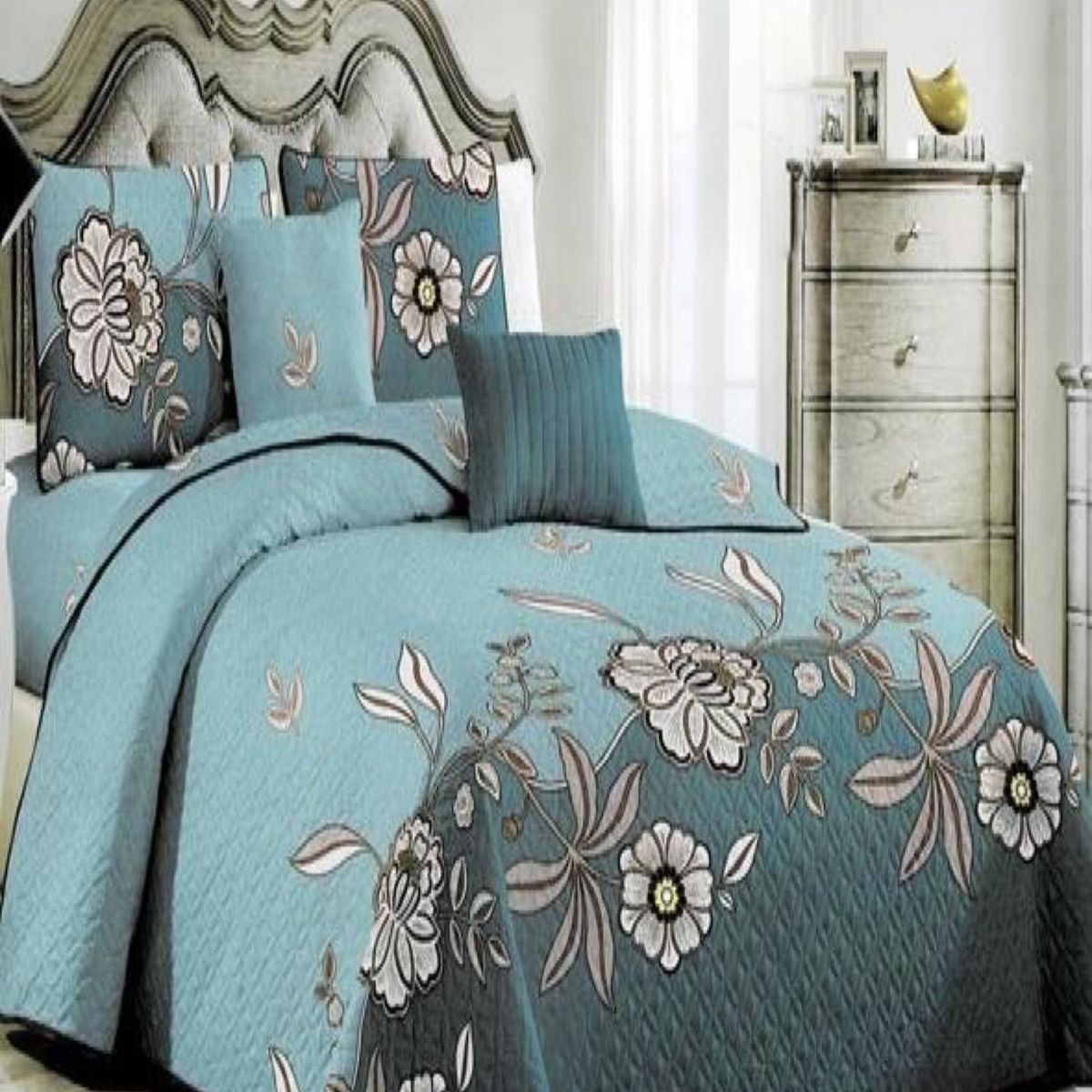 GENERICO - Cubrecama Cobertor Quilt 2 Plaza Primera Verano Q30