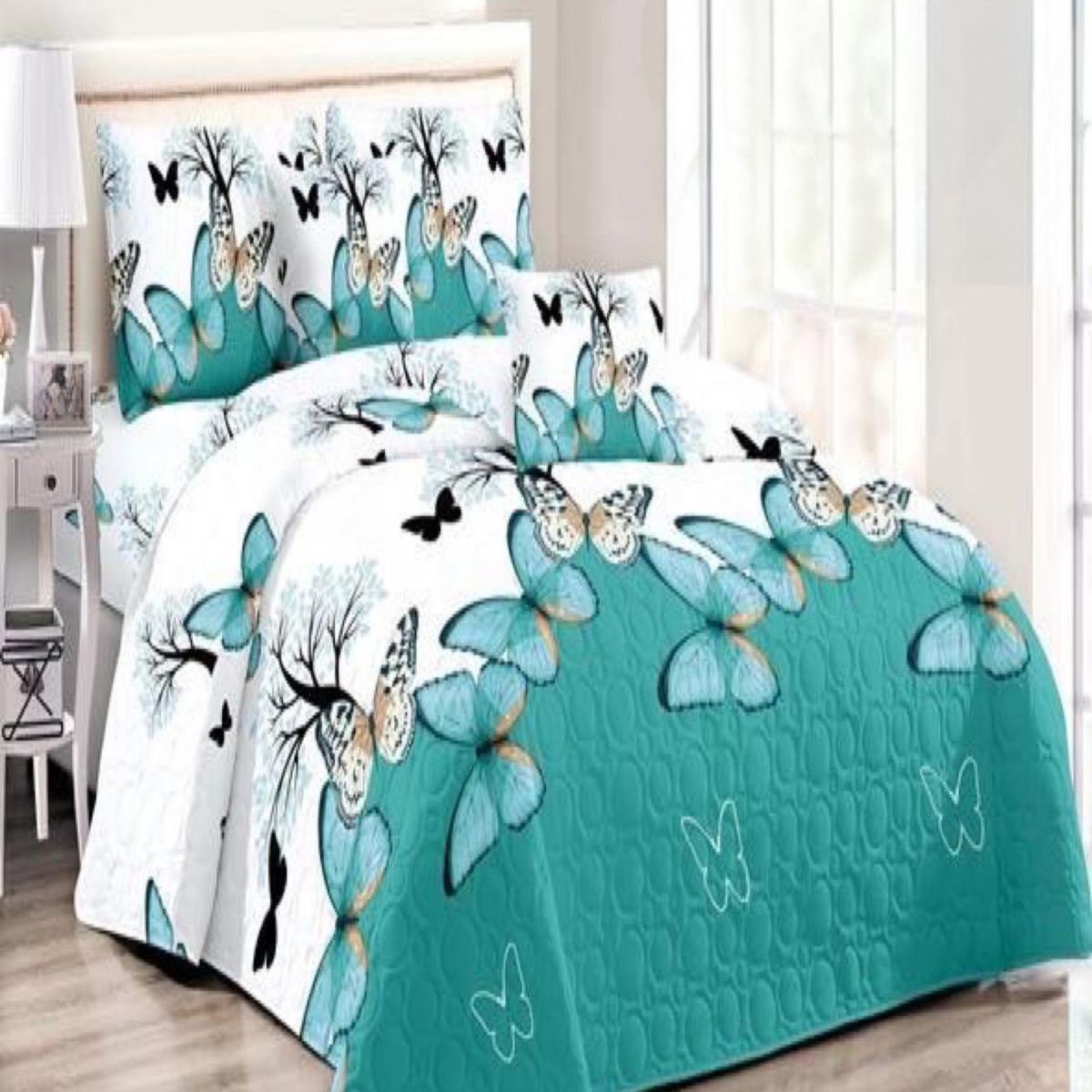 GENERICO - Cubrecama Cobertor Quilt 2 Plaza Primera Verano Q65.