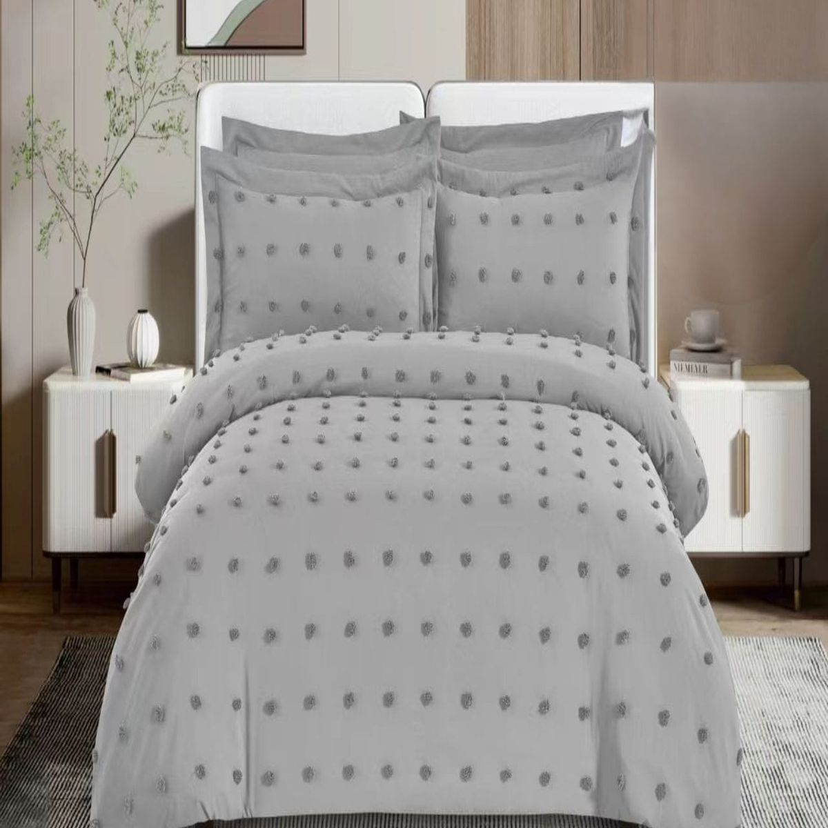 GENERICO - CUBRECAMA NORDICO DE VERANO SEMI ACOLCHADO 2PLAZAS N04