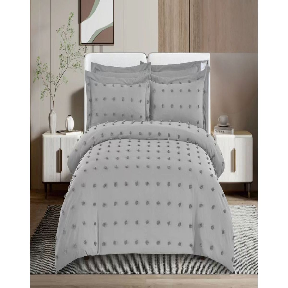 GENERICO - CUBRECAMA NORDICO DE VERANO SEMI ACOLCHADO 2PLAZAS N04