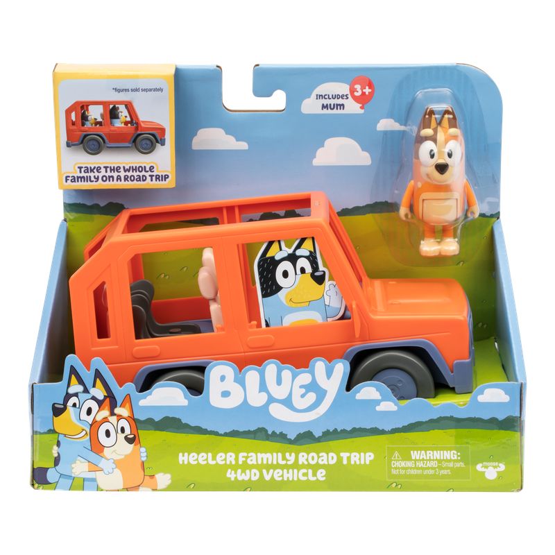 BLUEY - Vehículo Familiar Con Figura De Mamá Chilly Bluey