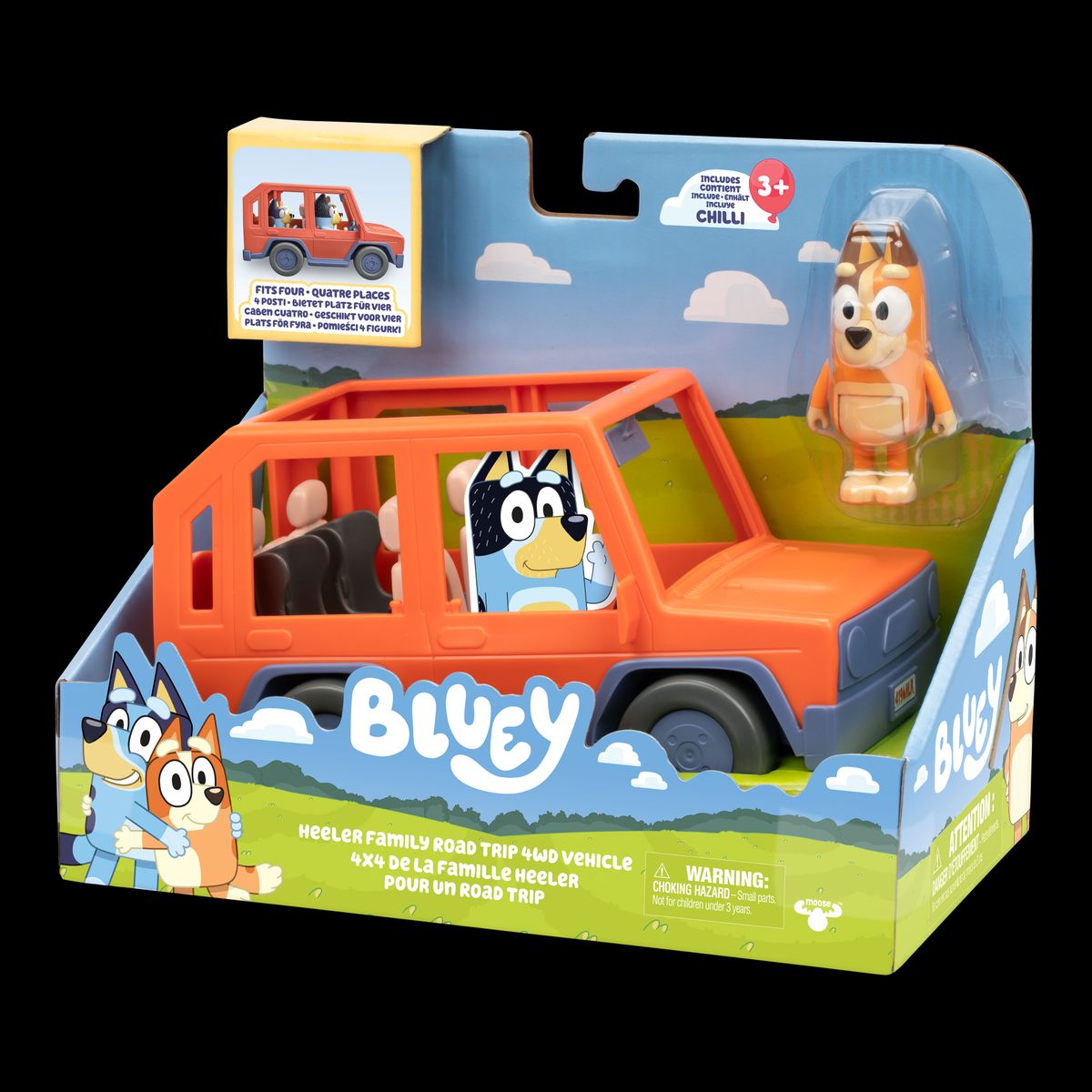 BLUEY - Vehículo Familiar Con Figura De Mamá Chilly Bluey