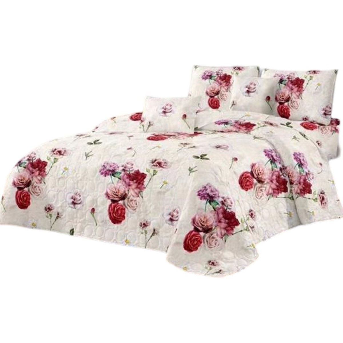 GENERICO - Cubrecama Cobertor Quilt Plaza y Media Verano Fresco v02