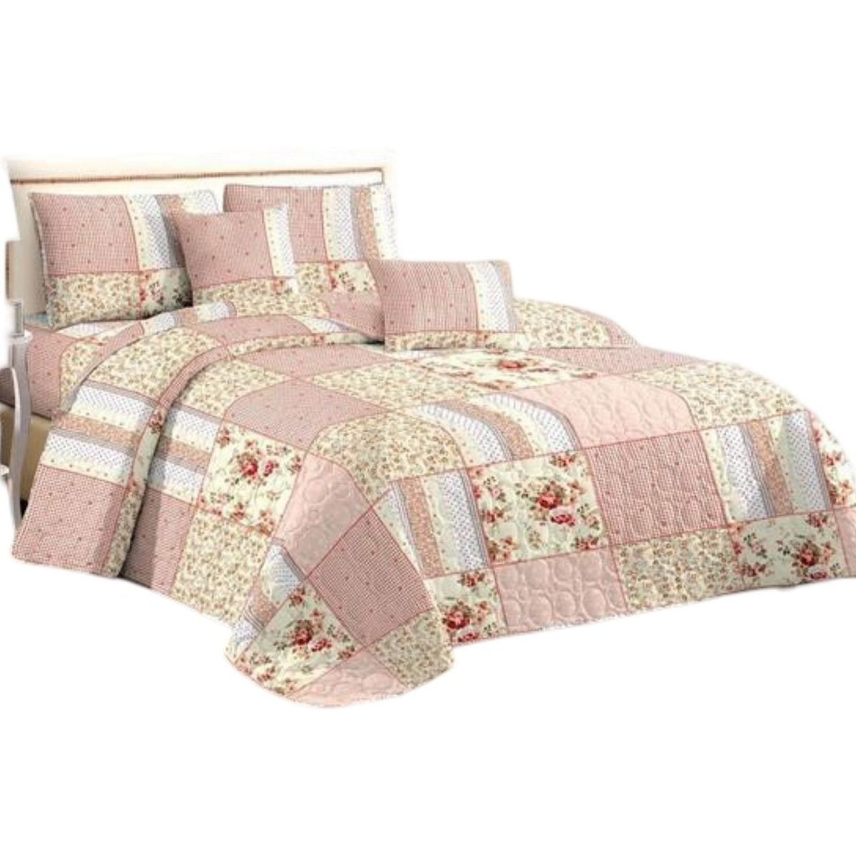 GENERICO - Cubrecama Cobertor Quilt Plaza y Media Verano Fresco v13