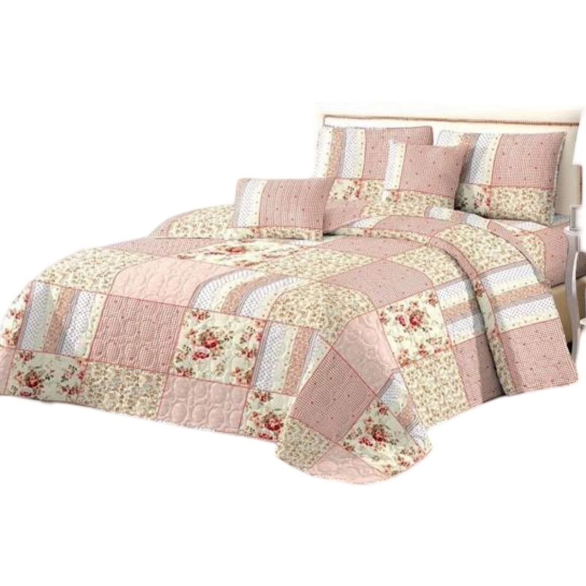 GENERICO - Cubrecama Cobertor Quilt Plaza y Media Verano Fresco v13