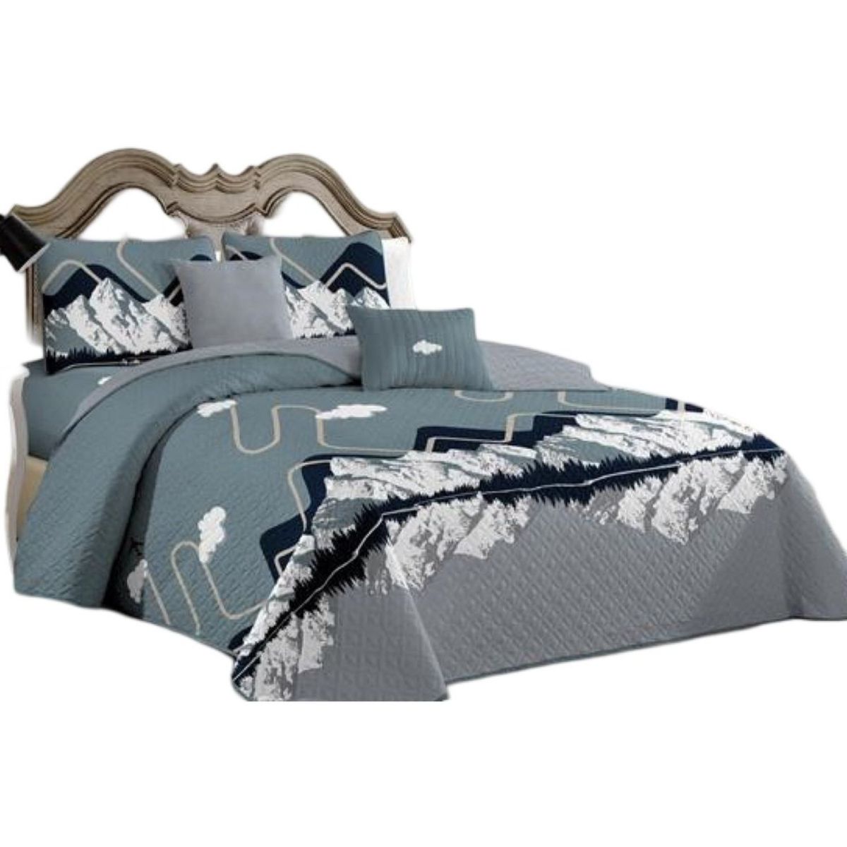 GENERICO - Cubrecama Cobertor Quilt Plaza y Media Verano Fresco v14