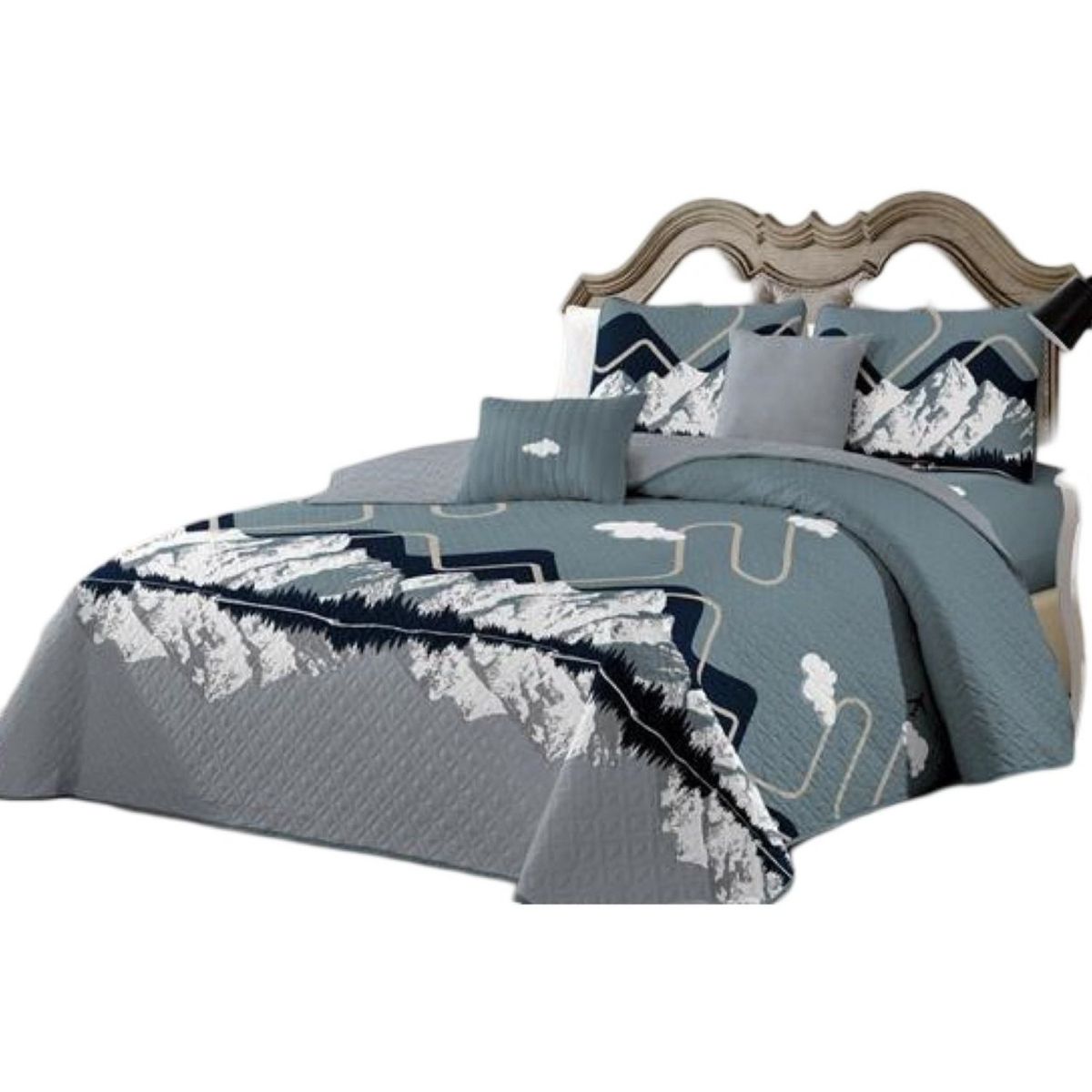 GENERICO - Cubrecama Cobertor Quilt Plaza y Media Verano Fresco v14