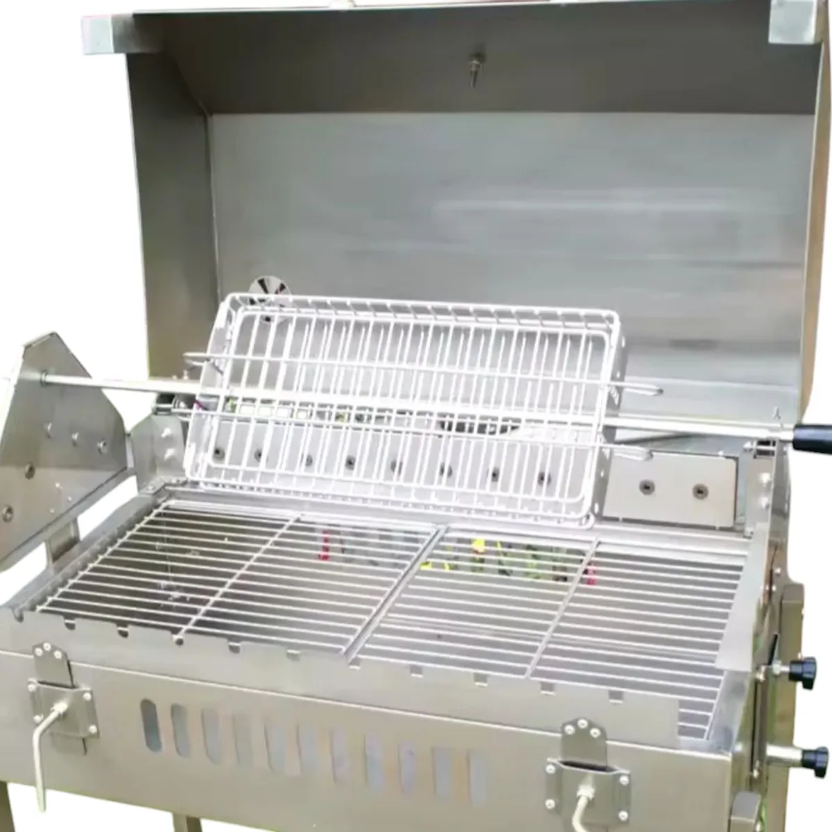 GENERICO - Spiedo 90 cm + rejilla +tenedores