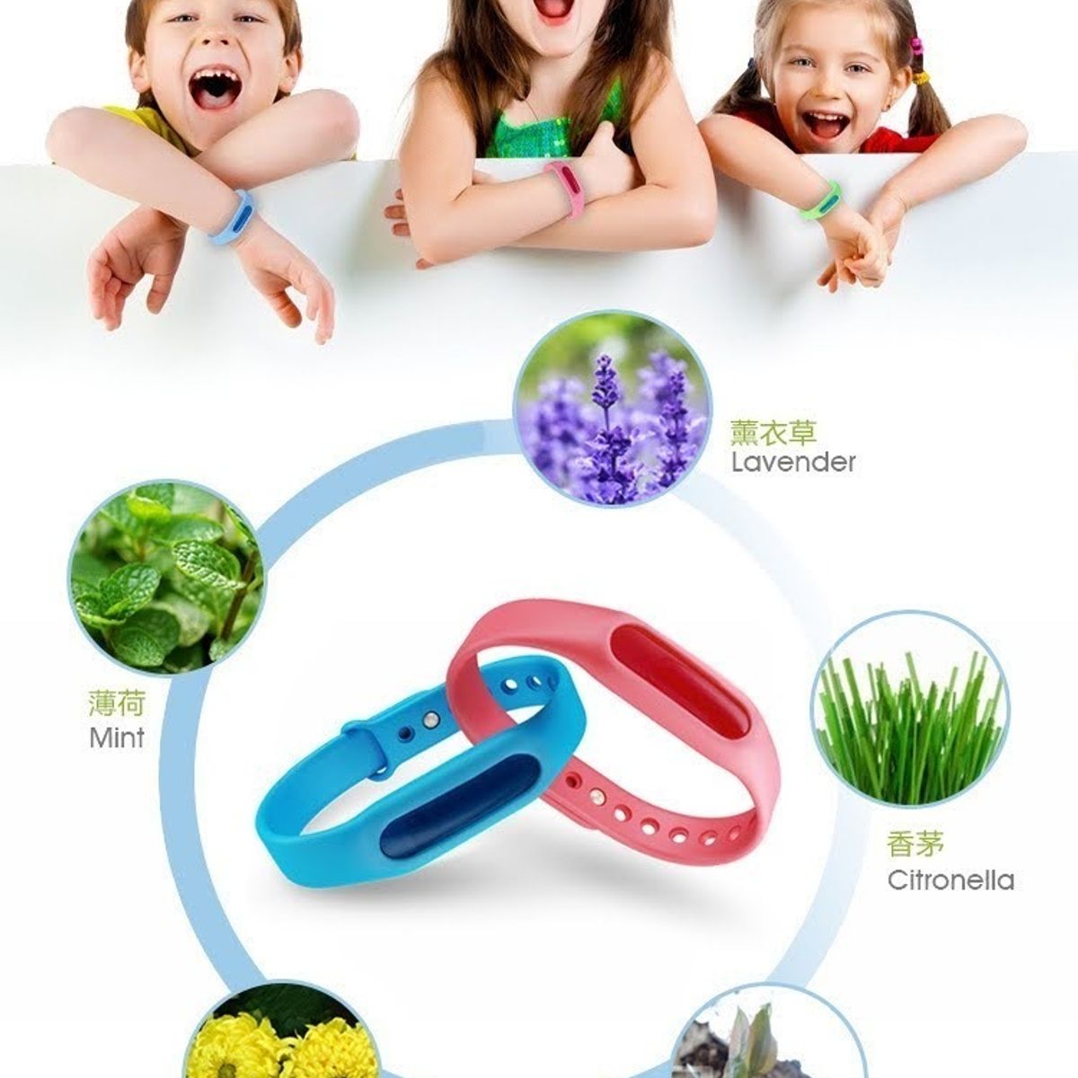 MOVI - Set de 4 Pulseras Antimosquitos – Protección Natural y Segura