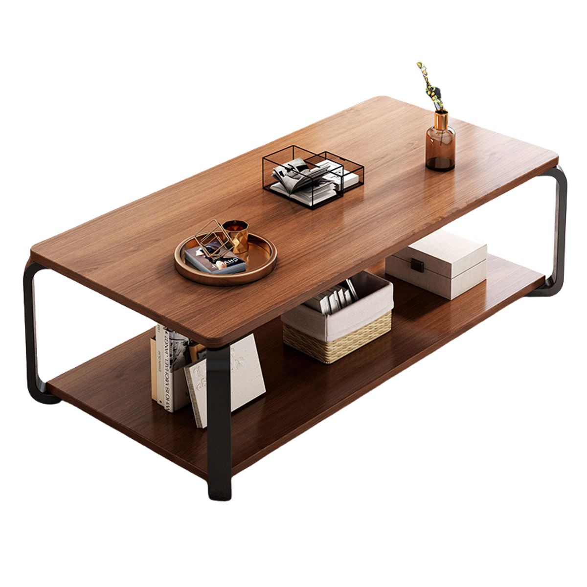 GENERICO - Mesa De Centro 2 Nivel 100x50x43cm