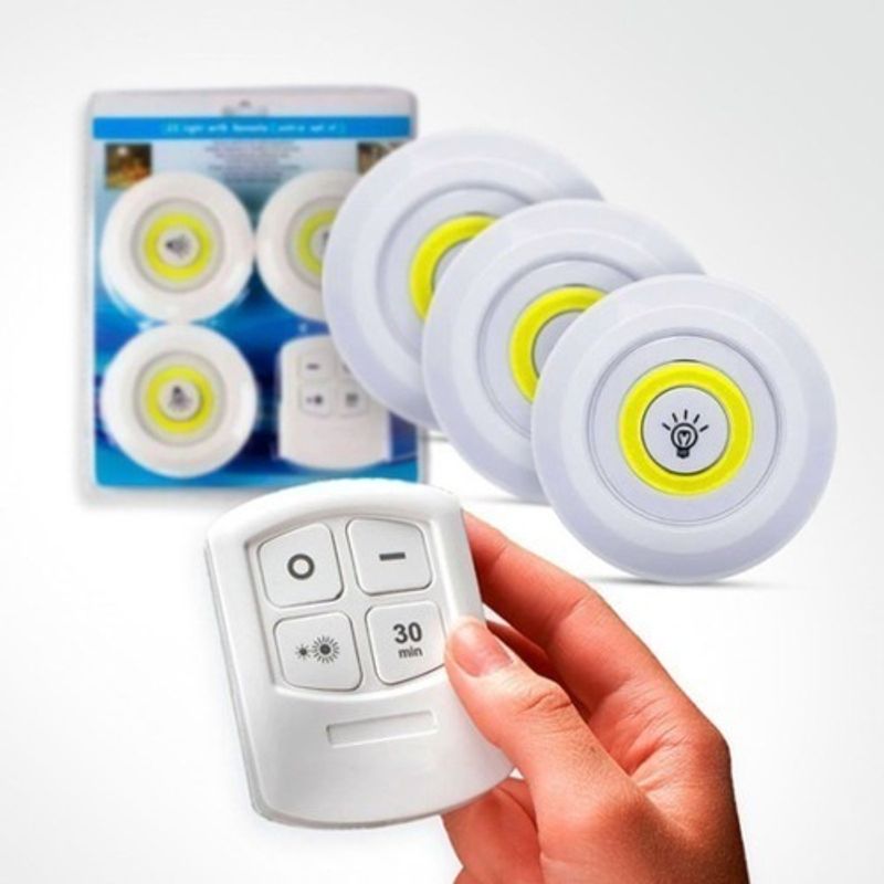 MOVI - Set de 3 Luces LED de Emergencia COB con Control Remoto