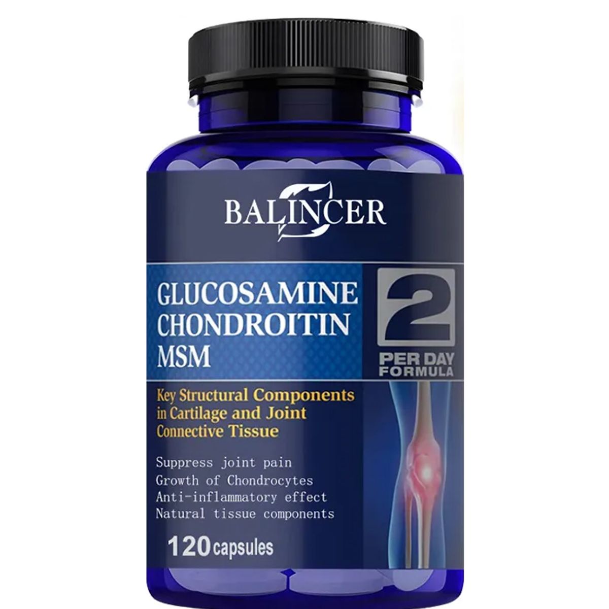 GENERICO - Balincer Glucosamina 1500mg Condoitrina Msm 1700mg 120 Caps
