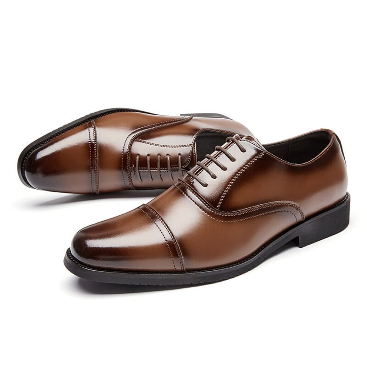 DANWEILE - Zapato Formal Hombre Cuero Caqui Guante