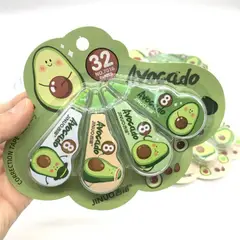 KAWAI - Set 4 Corrector En Cinta Diseño Palta Kawaii