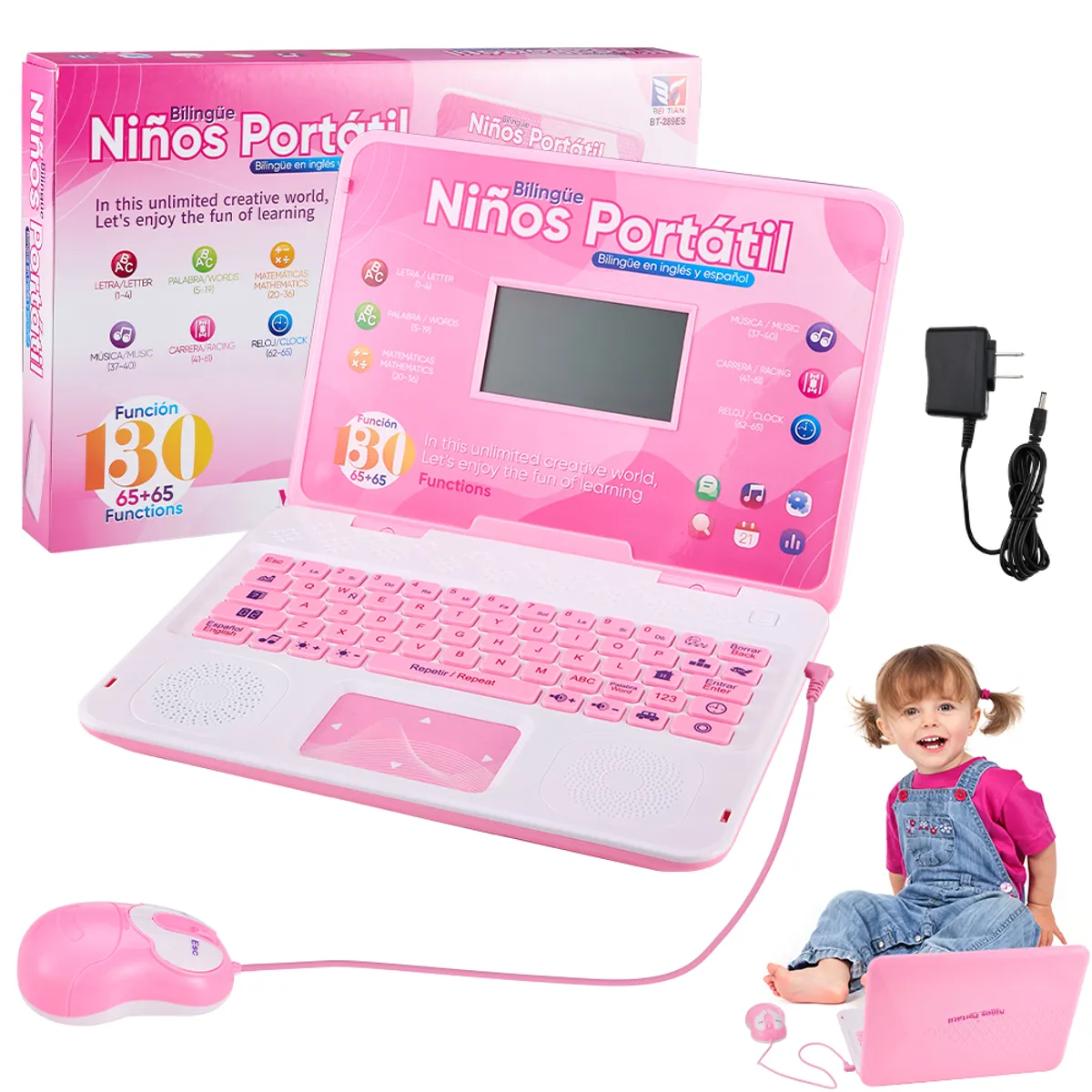 LUKOVEE - Computadora Didactica Infantil De Juguete Ingles Español 130