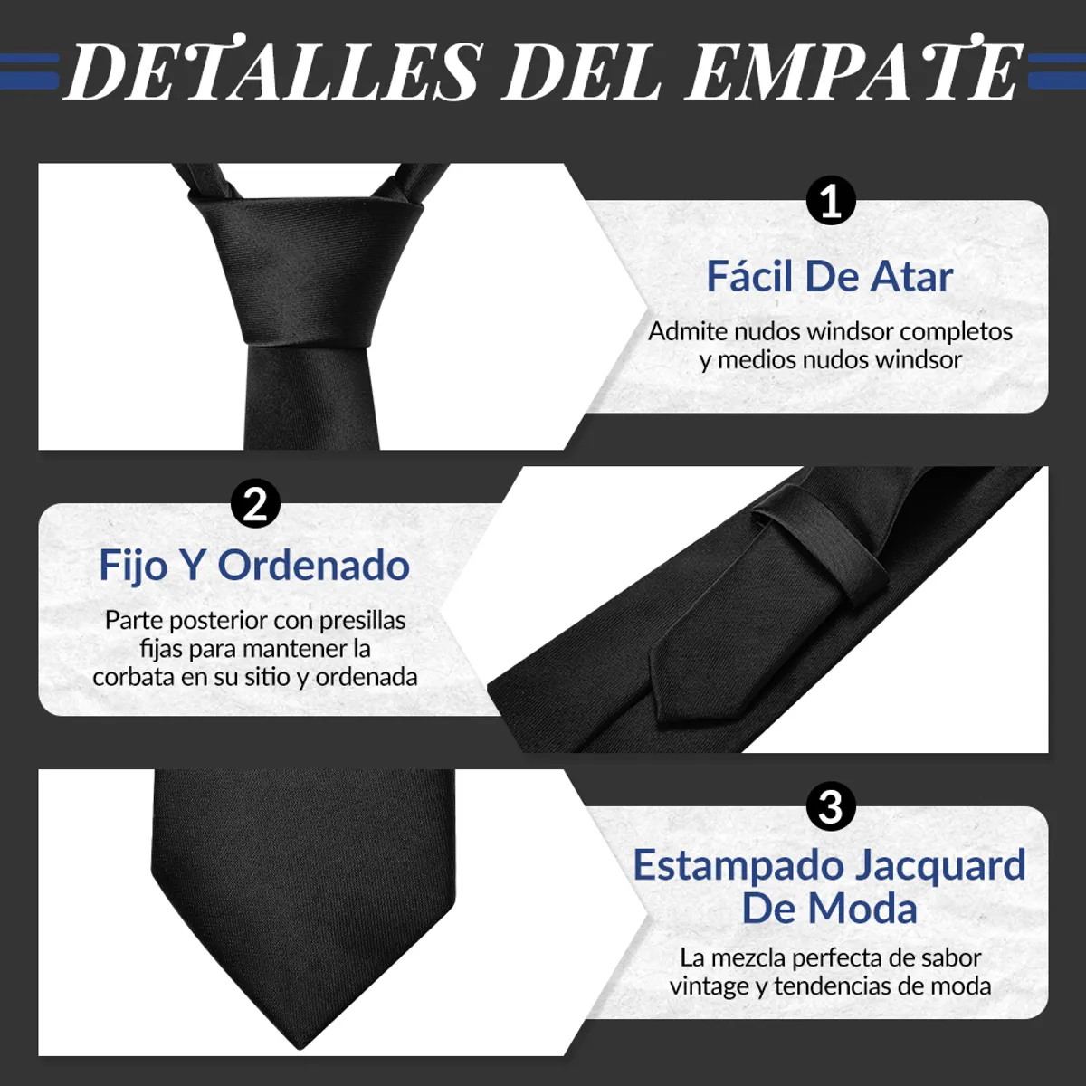 LUKOVEE - Corbatas de Satén para Hombre 8CM Corbatas con Gemelos y Caja