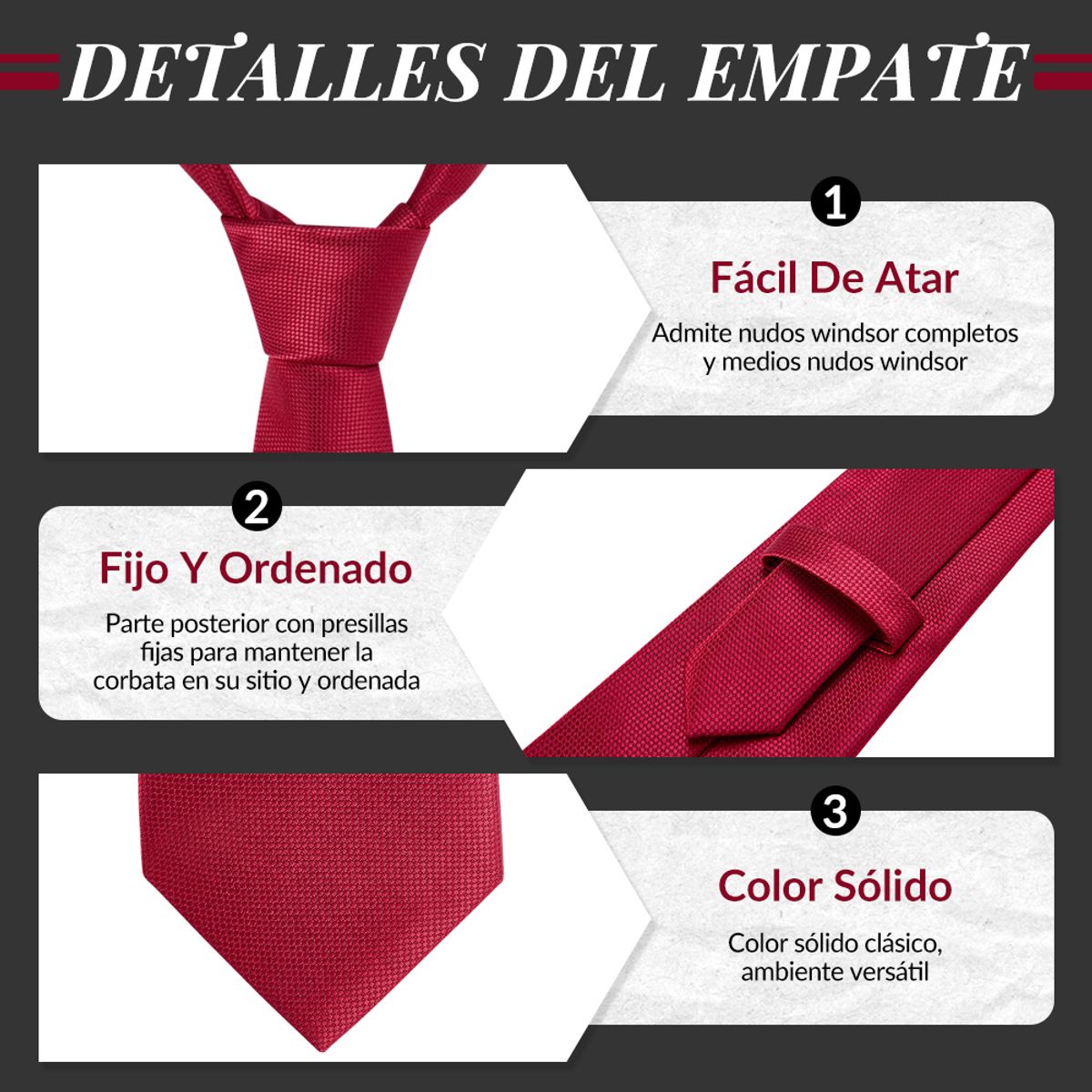 SLOWTON - Set Corbata Hombre con Pañuelo Colleras Modelos Multitono En Caja
