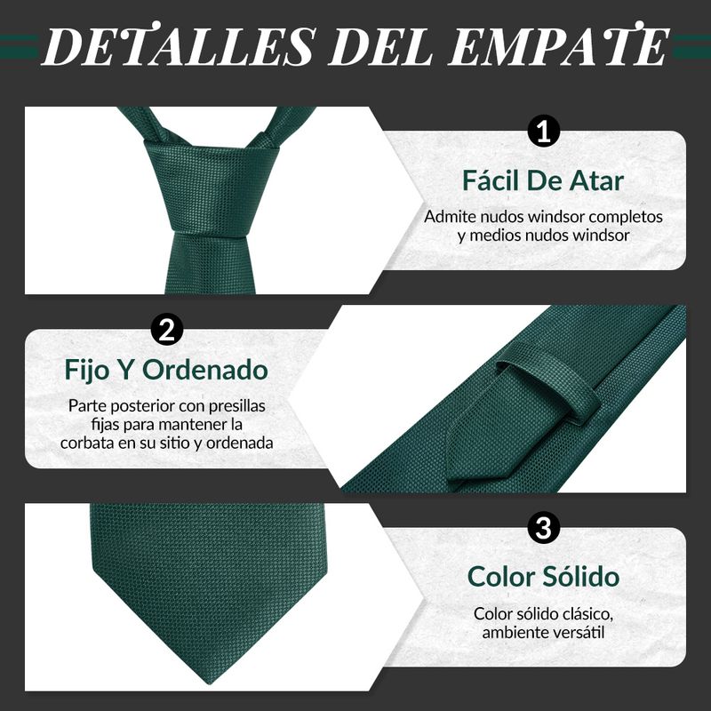 LUKOVEE - Set Corbata Hombre con Pañuelo Colleras Modelos Multitono En Caja