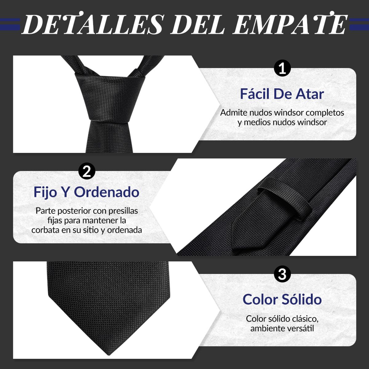 SLOWTON - Set Corbata Hombre con Pañuelo Colleras Modelos Multitono En Caja