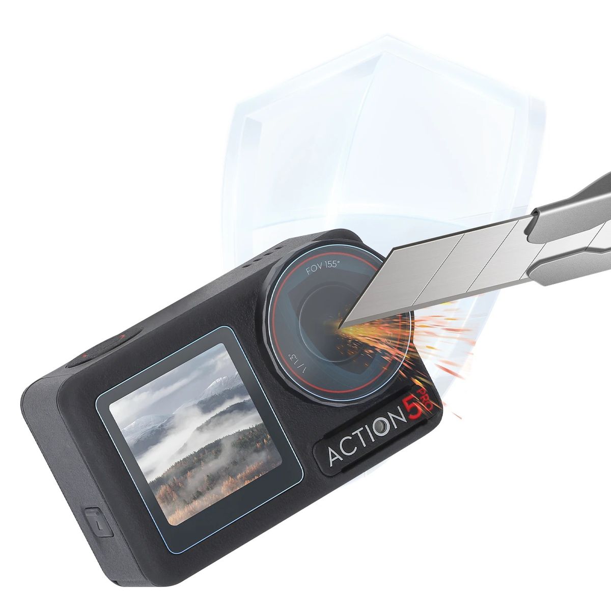 TELESIN - Láminas de Vidrio para DJI Osmo Action 5 Pro - Telesin