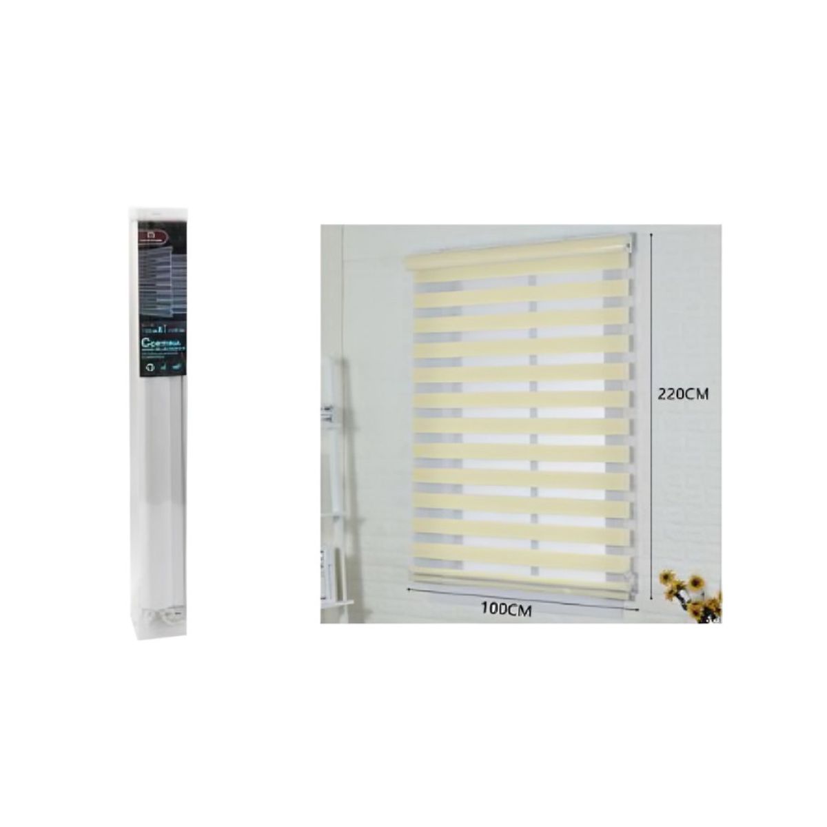 OEM - Cortina dúo opaca 100x220 cm