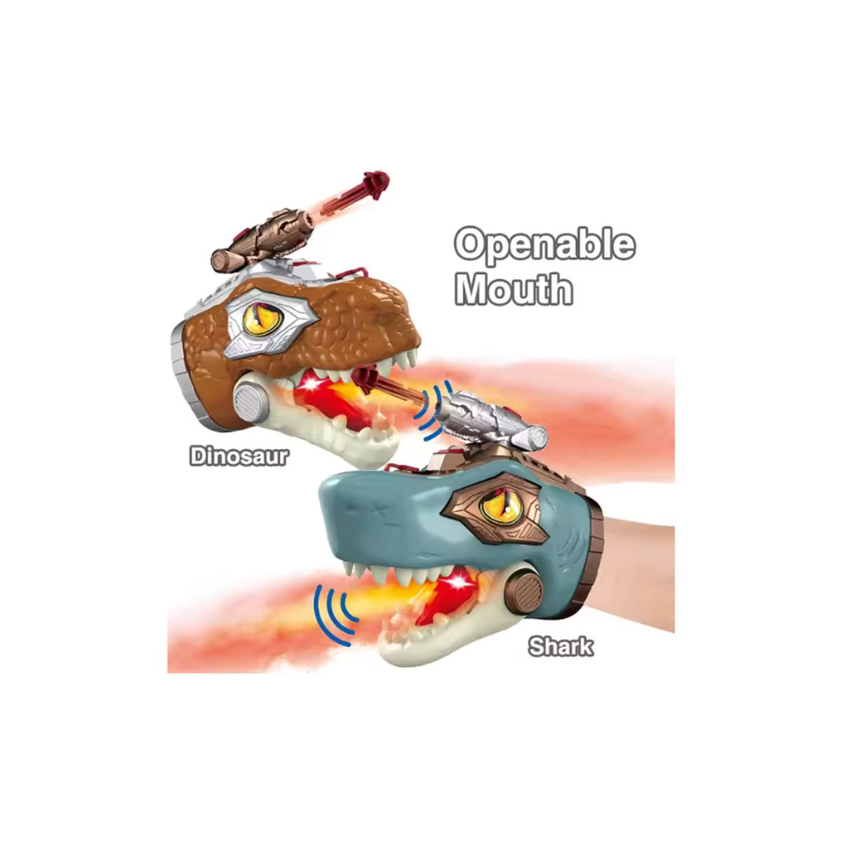 BRIC - Titere De Mano Tiburon Lanza Misil Con Luz Y Sonido