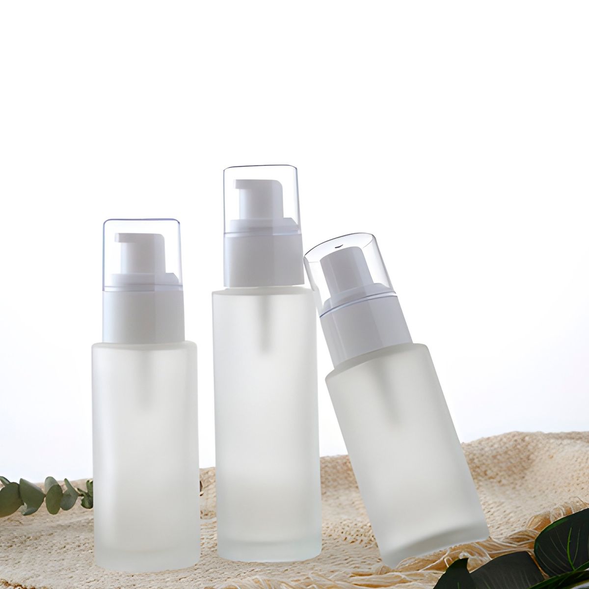 GENERICO - Set 12 Frascos Esmerilado Bomba Loción Esencial 50ml