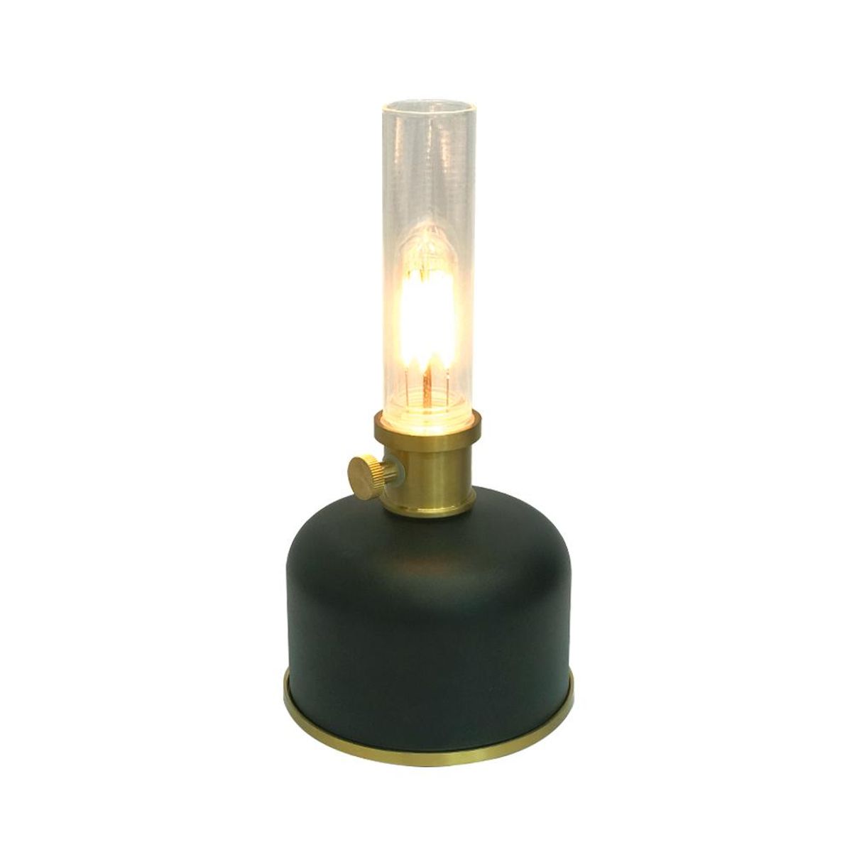 BP ILUMINACION - Linterna de Mesa Argand Portátil Beige Negra