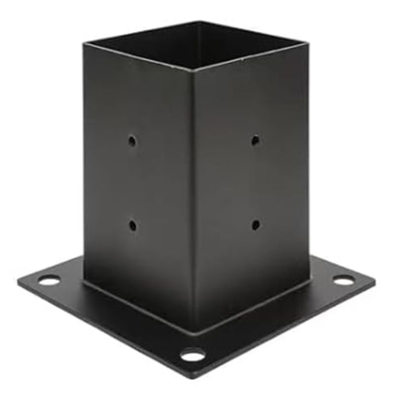 GENERICO - KIT DE 4 BASES PÉRGOLAS CON PERNOS DE ANCLAJE PILARES DE  4"X4" 95X95M