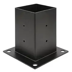 GENERICO - KIT DE 4 BASES PÉRGOLAS CON PERNOS DE ANCLAJE PILARES DE 4"X4" 95X95M