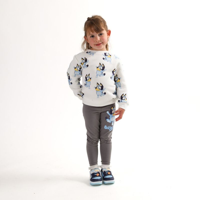 BLUEY - Conjunto Niña Full Print Blanco Bluey