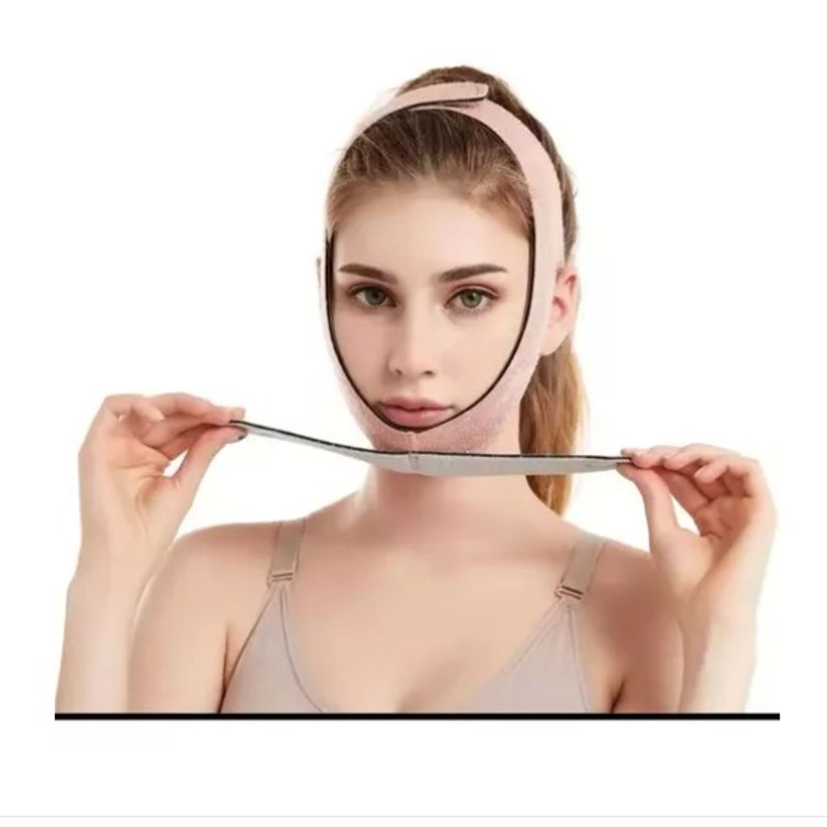 GENERICO - Mentonera Faja Reductora Anti Arruga Papada Cachete Mejilla