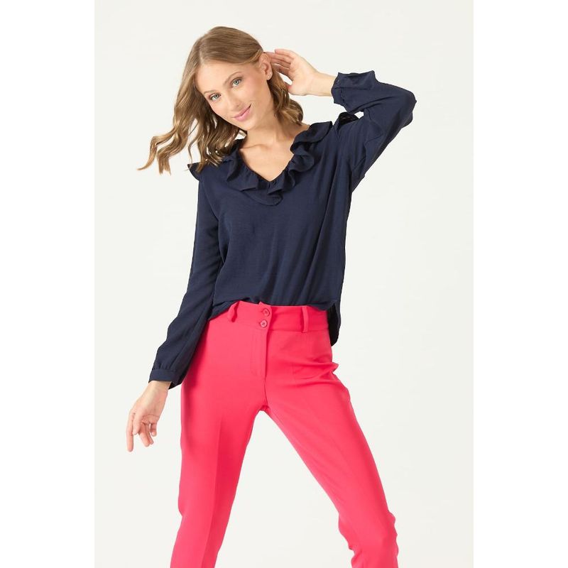PRIVILEGE - Blusa azul marino PRIVILEGE 2147 - Azul Marino