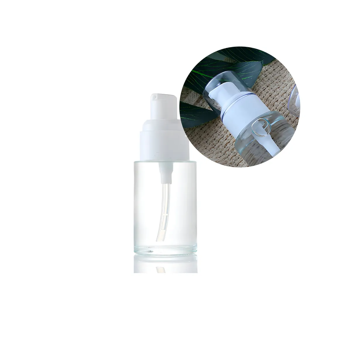 GENERICO - Set 24 Frasco Blanco Vidrio Bomba Loción 20ml
