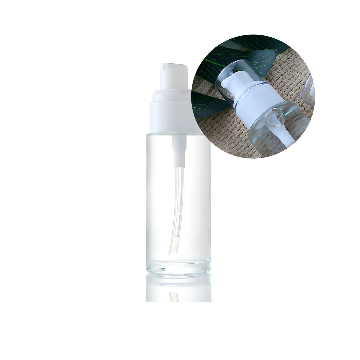 GENERICO - Set 24 Frasco Blanco Vidrio Bomba Loción 30ml