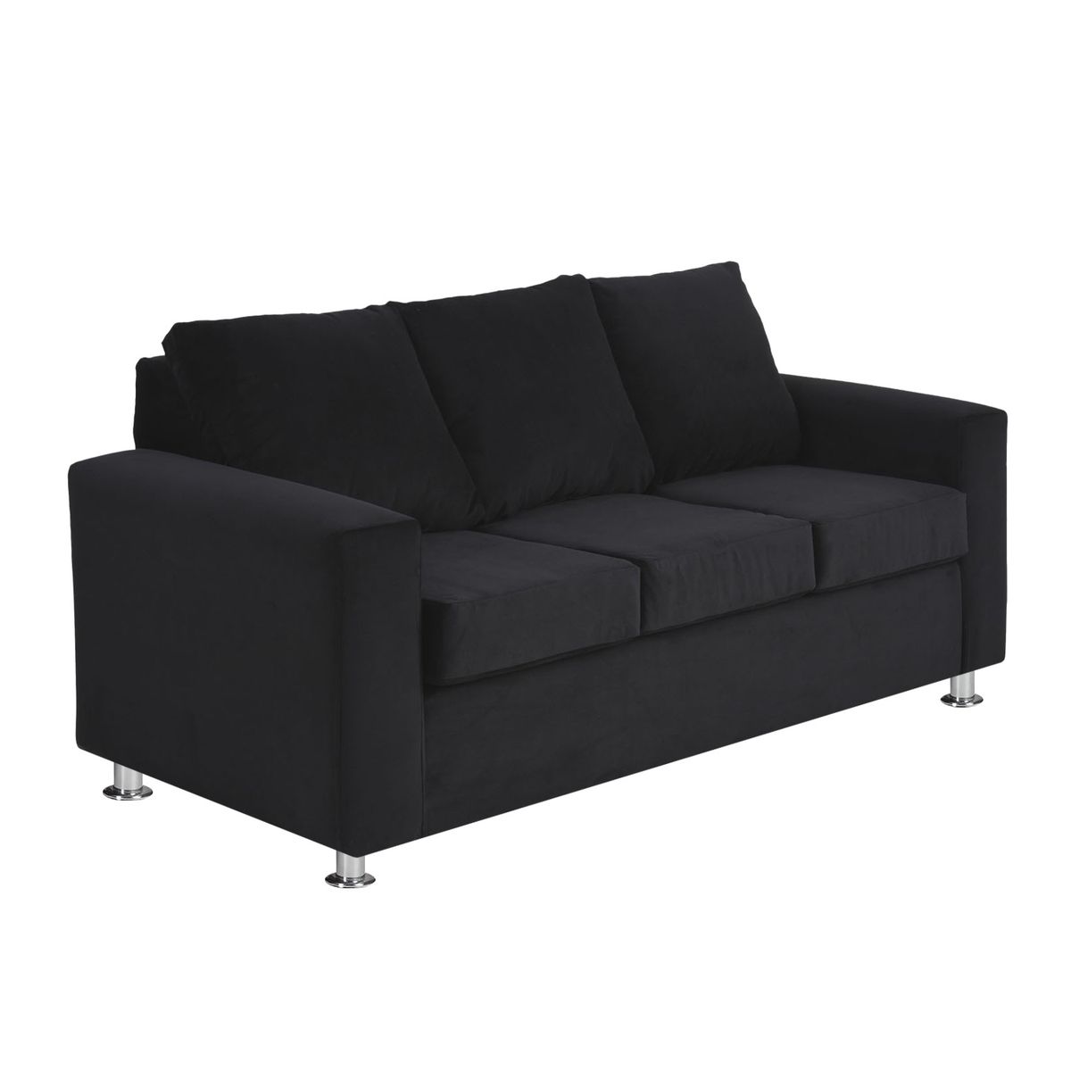 BODEVIR - Sofa Kendy 3C Felpa 12 Negro