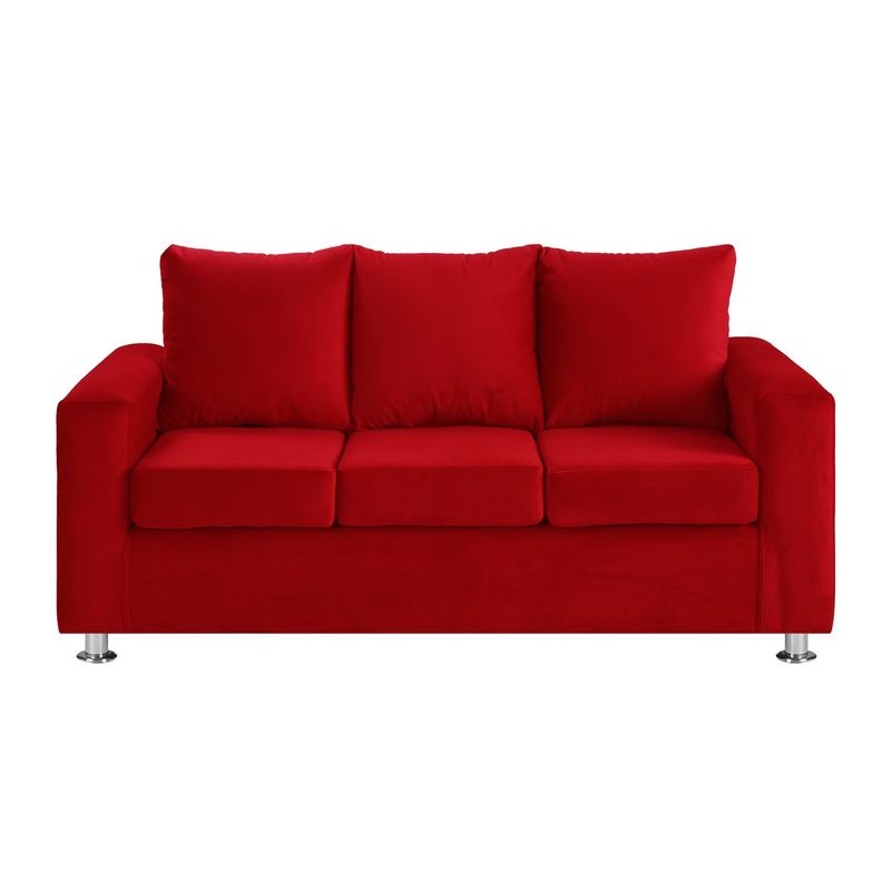 BODEVIR - Sofa Kendy 3C Felpa 12 Rojo