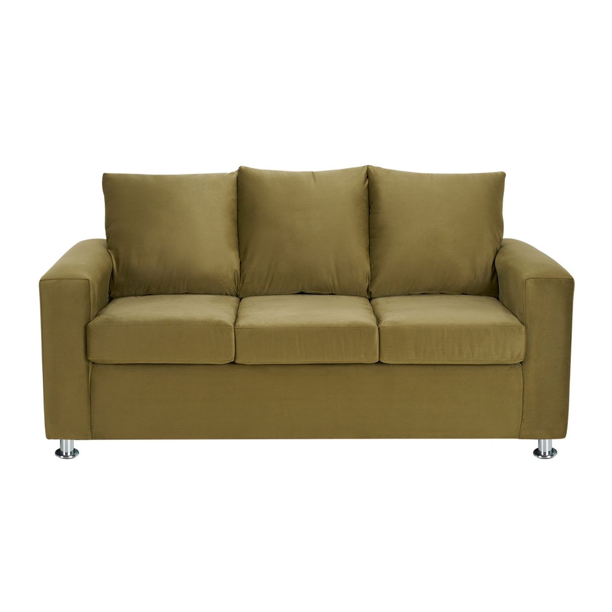 BODEVIR - Sofa Kendy 3C Felpa 12 Verde Musgo