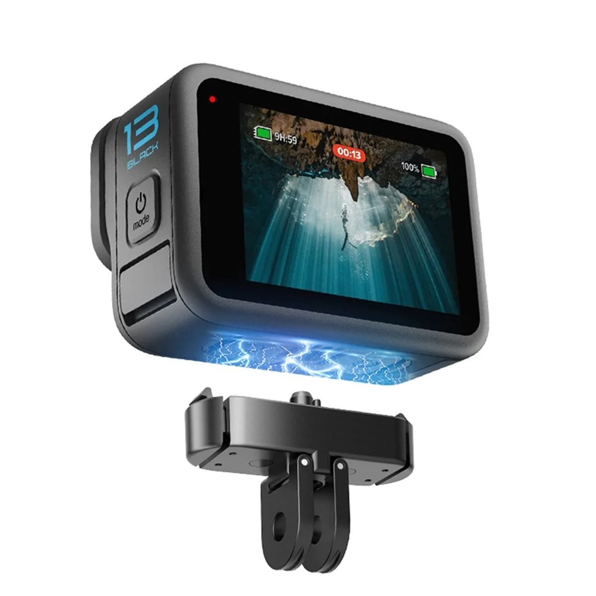 TELESIN - Adaptador Magnético 2 Garras Para GoPro Hero 13 - Telesin