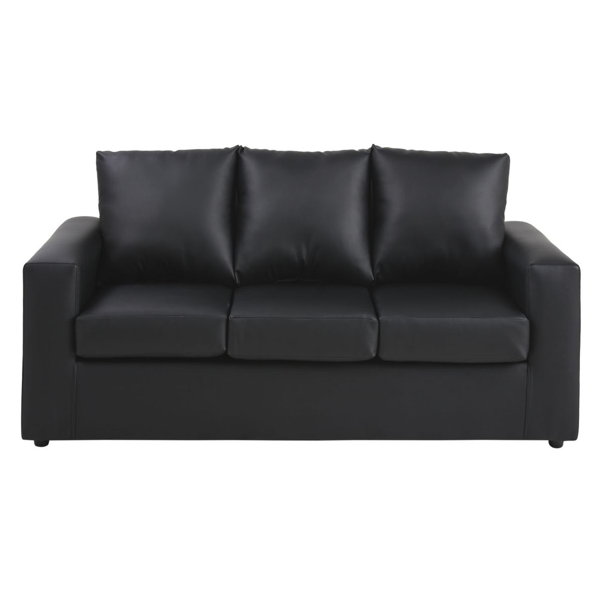 BODEVIR - Sofa Kendy 3C+2 Pouf PU 30 Negro