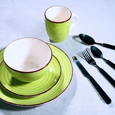 Imagen 2 del producto Juego de Vajilla Ceramica 16 Piezas verde