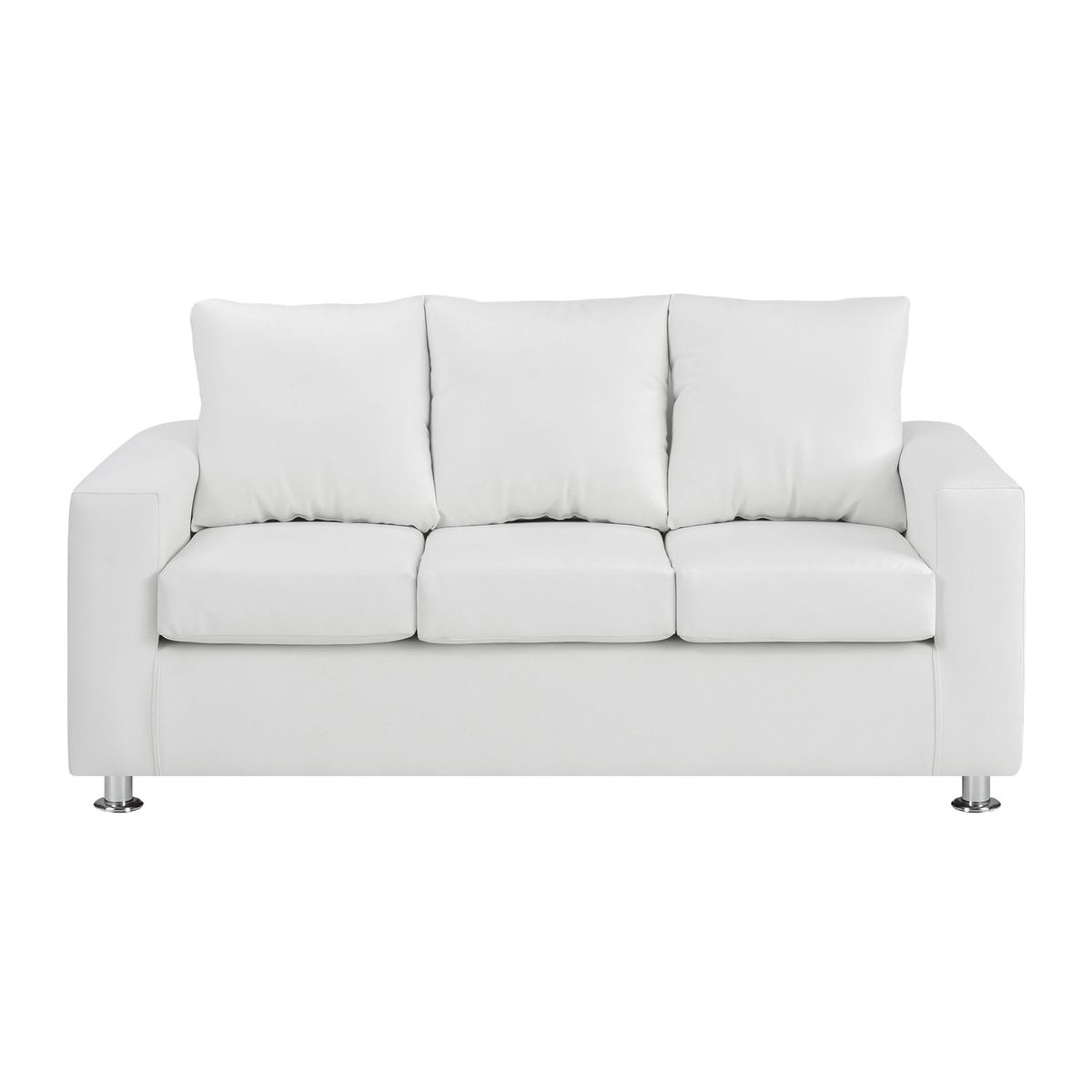 BODEVIR - Sofa Kendy 3C+2 Pouf PU 12 Blanco