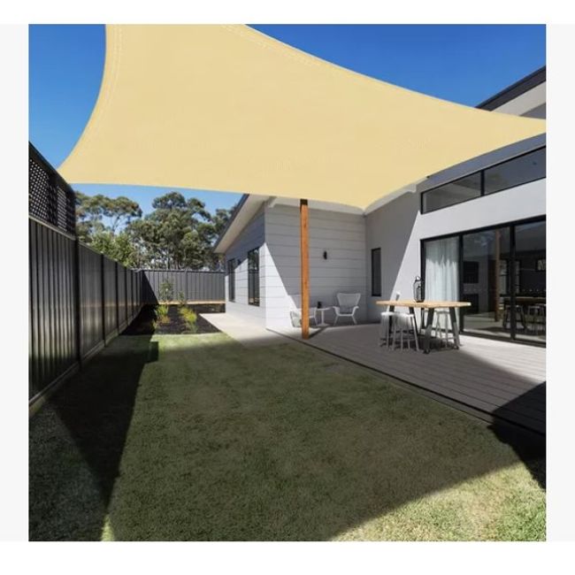 OFERTABKN - Toldo Vela De Tela Sombra Cuadrada 5x5 Mts Impermeable Uv