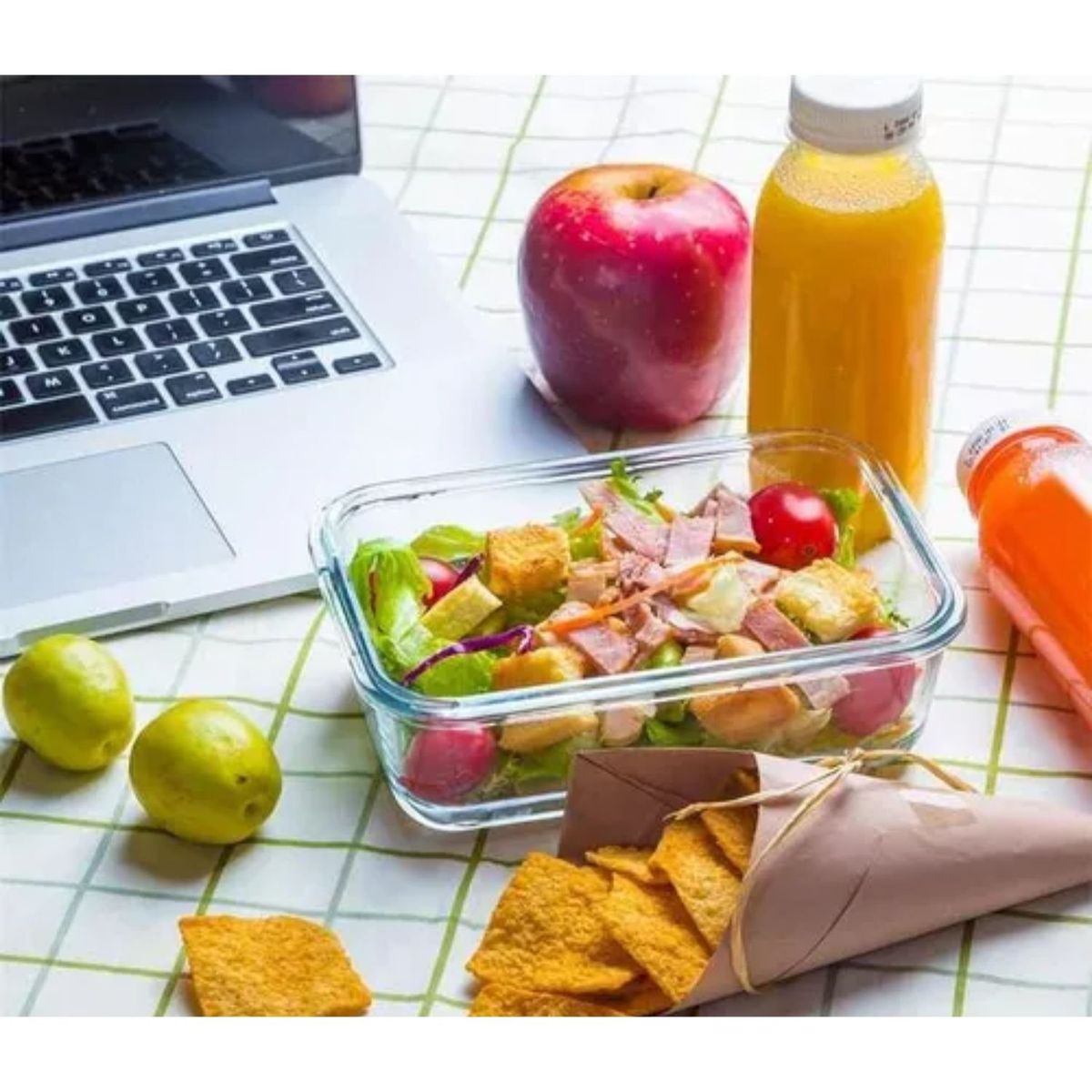 ALLEGRA - Pack 3 Contenedores Hermetico Vidrio Rectangular 750mL Allegra