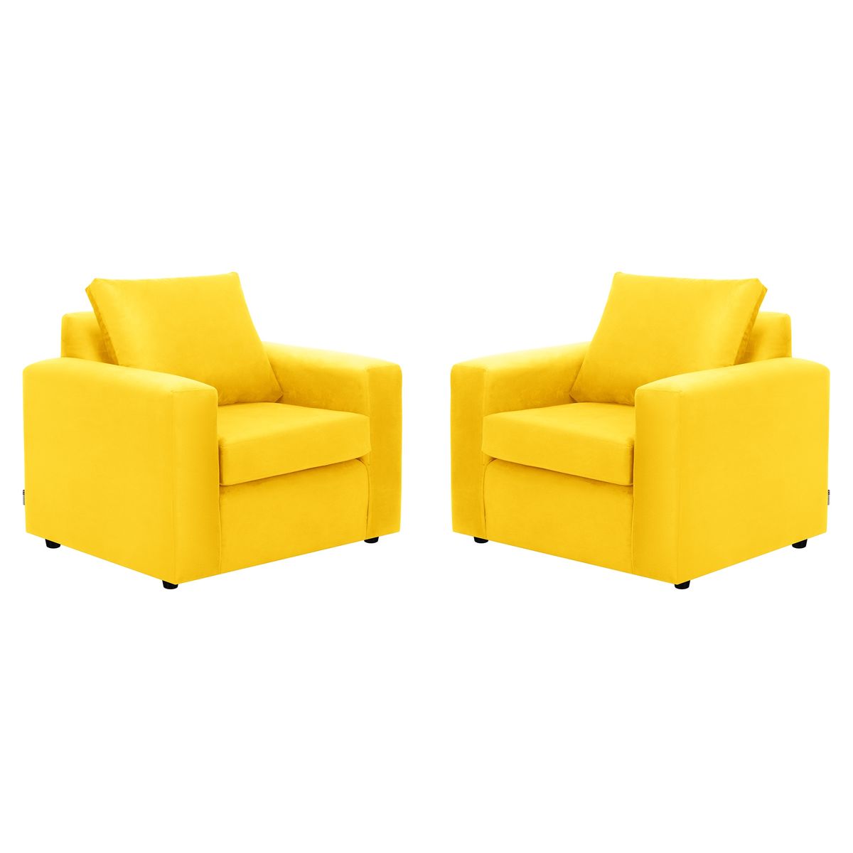 BODEVIR - Set Sofa Kendy 1C Felpa 30 Amarillo