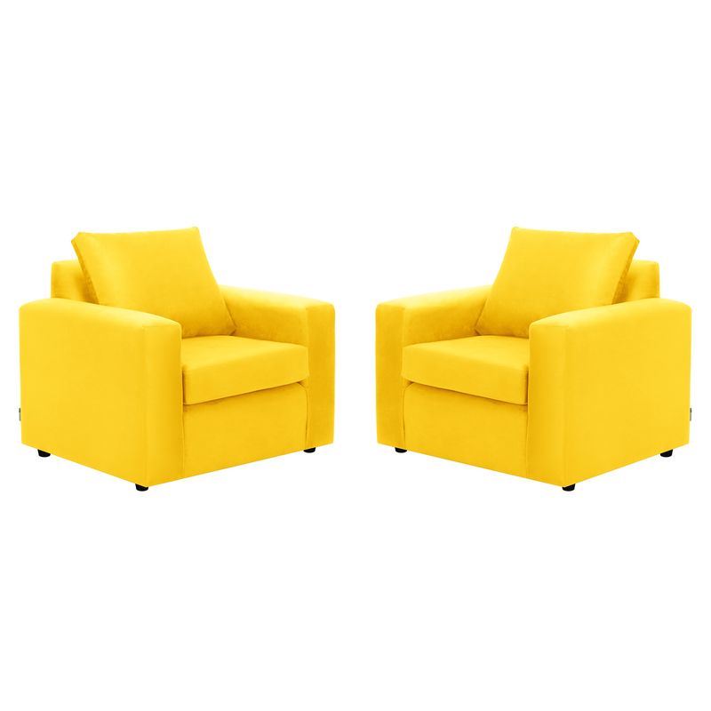 BODEVIR - Set Sofa Kendy 1C Felpa 30 Amarillo
