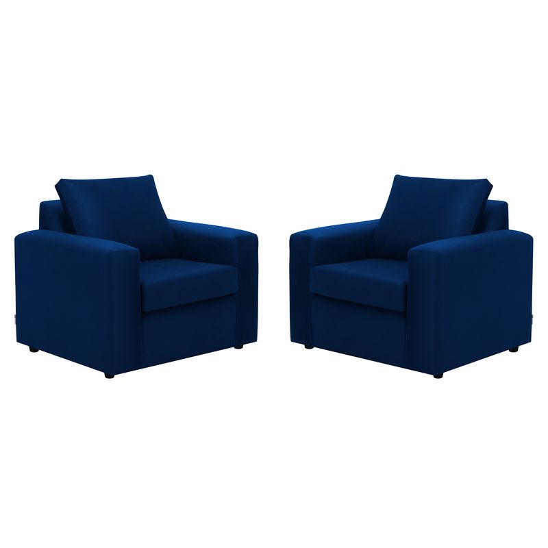 BODEVIR - Set Sofa Kendy 1C Felpa 30 Azul Marino